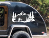 Dirt Bike Mountains Scene Vinyl Decal -  RV Toy Hauler Graphics Motorcycle  - Die Cut Sticker