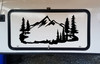 Mountain Forest Scene Vinyl Decal V10 - RV Camper Graphics - Die Cut Sticker