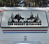 The Desert is Calling Vinyl Decal V2 - Cactus RV Camper Graphics Scene - Die Cut Sticker