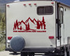 The Mountains Are Calling Vinyl Decal V1 - RV Camper Graphics Scene - Die Cut Sticker