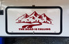 The Road is Calling Mountain Scene Vinyl Decal V1 - RV Camper Graphics - Die Cut Sticker