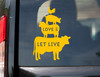 Love and Let Live Vinyl Decal - Chicken Sheep Pig Cow - Die Cut Sticker
