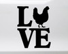 Love Chickens Vinyl Decal - Farm Bird Hen Rooster Chick - Die Cut Sticker
