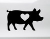 Pig Heart Love Vinyl Decal - Farm Piglet Sow - Die Cut Sticker
