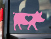 Pig Heart Love Vinyl Decal - Farm Piglet Sow - Die Cut Sticker
