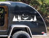 T-Rex Moon Stars Scene Vinyl Decal V1- Dinosaur Tyrannosaurus Rex RV Graphics - Die Cut Decal