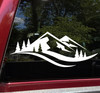 Mountains Forest Scenery V12 - Camper RV Graphics Scene - Die Cut Sticker