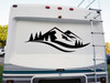 Mountains Forest Scenery V12 - Camper RV Graphics Scene - Die Cut Sticker