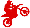 Motorcycle - Motocross Enduro Racing Dirt Bike - Vinyl Decal Sticker 6" x 5.5"