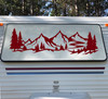 Mountain Forest Scene Vinyl Decal V15 - RV Graphics Camper - Die Cut Sticker