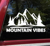 Mountain Vibes Vinyl Decal - Camping Hiking Adventure - Die Cut Sticker