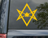 Thelama Hexagram Vinyl Decal - Unicursal Occult Symbol - Die Cut Sticker
