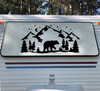 Bear Mountains Moon Scene V4 - RV Travel Trailer Graphics - Die Cut Sticker