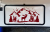 Moose Mountains Moon Scene - RV Camper Graphics - Die Cut Sticker