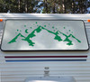 Mountains Moon Scene Vinyl Decal V5 - RV Camper Graphics - Die Cut Sticker