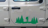 Hiker in Forest Scene Vinyl Decal V2 - Truck Camper Graphics Mountains - Die Cut Sticker