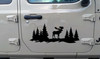 Moose Forest Scene V2 - RV Camper Truck 4x4 Graphics - Die Cut Sticker