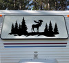 Moose Forest Scene V2 - RV Camper Truck 4x4 Graphics - Die Cut Sticker