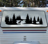 Moose Forest Scene V3 - RV Travel Trailer Camper Graphics - Die Cut Sticker