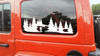 Hiker in Forest Scene Vinyl Decal V1- Truck 4x4 Camper Graphics Mountains - Die Cut Sticker