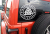 Valknut in Runic Circle Vinyl Decal - Viking Runes Nordic - Die Cut Sticker