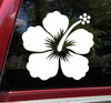 Hibiscus Flower Vinyl Decal V6 - Hawaiian Mallow Tropical Plant - Die Cut Sticker