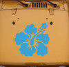 Hibiscus Flower Vinyl Hood Decal V4 - Hawaiian Truck 4x4 Tropical Plant - Die Cut Sticker