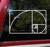 Golden Ratio Vinyl Decal - Fibonacci Spiral Sequence - Die Cut Sticker 
