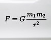 Law of Gravity Mathematical Formula Vinyl Decal - Isaac Newton Equation - Die Cut Decal
