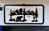 Bears Ducks Lake Mountain Scene Vinyl Decal - Camper Graphics Scenery - Die Cut Sticker