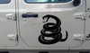 Rattlesnake Vinyl Decal V2 - Rattler Deadly Snake Coiled - Die Cut Sticker
