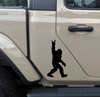 Bigfoot Metal Horns Vinyl Decal - Hand Devil Sign Sasquatch - Die Cut Sticker