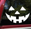 Pumpkin Face Vinyl Decal V5 - Halloween Creepy Smile Scary - Die Cut Sticker