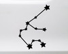 Aquarius Constellation Vinyl Decal - Stars Zodiac Water Bearer - Die Cut Sticker
