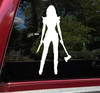 Viking Barbarian Woman Vinyl Decal - Maiden Valkyrie Female Norse - Die Cut Sticker
