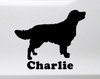 Golden Retriever with Personalized Name Vinyl Decal V2 - Dog Puppy Profile Silhouette - Die Cut Sticker
