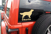 Golden Retriever personalized name vinyl decal V2 with dog silhouette and custom pet name