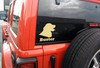 Personalized Golden Retriever head profile vinyl decal with custom dog name and mirror option