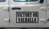 Victory or Valhalla Vinyl Decal V4 - Norse Viking Hall of the Fallen - Die Cut Sticker