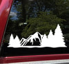 Mountains Forest Scene Vinyl Decal V18 - Scenery RV Graphics Camping - Die Cut Sticker