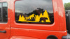 Bear Forest Scene Vinyl Decal V3 - Mountains RV Graphics Camping - Die Cut Sticker