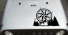 Compass Mountain Forest Scene V2 - Camping RV Graphics Scenery - Die Cut Sticker