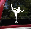 Ice Figure Skater Vinyl Decal V5 - Spin Artistic Skating Sport - Die Cut Sticker