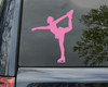 Ice Figure Skater Vinyl Decal V6 - Spin Artistic Skating Sport - Die Cut Sticker