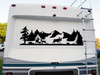 Woodland Creatures in Forest Vinyl Decal - RV Graphics Scene Camping Mountains - Die Cut Sticker