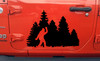 Bigfoot in Trees Waving Hello Vinyl Decal V1 - Sasquatch Forest Line PNW - Die Cut Sticker