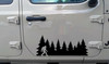 Bigfoot in Trees Vinyl Decal V12 - Sasquatch Forest Line PNW - Die Cut Sticker