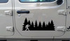 Bigfoot in Trees with Beer Bottle Vinyl Decal V2 - Sasquatch Forest Line PNW - Die Cut Sticker
