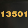 set of two 2.5"h x 12"w HOA Mailbox Numbers in Gold - Vinyl Decals - Arial Helvtica BT - Die Cut Stickers