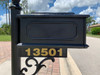 set of two 2.5"h x 12"w HOA Mailbox Numbers - Vinyl Decals - Arial Helvtica BT - Die Cut Stickers